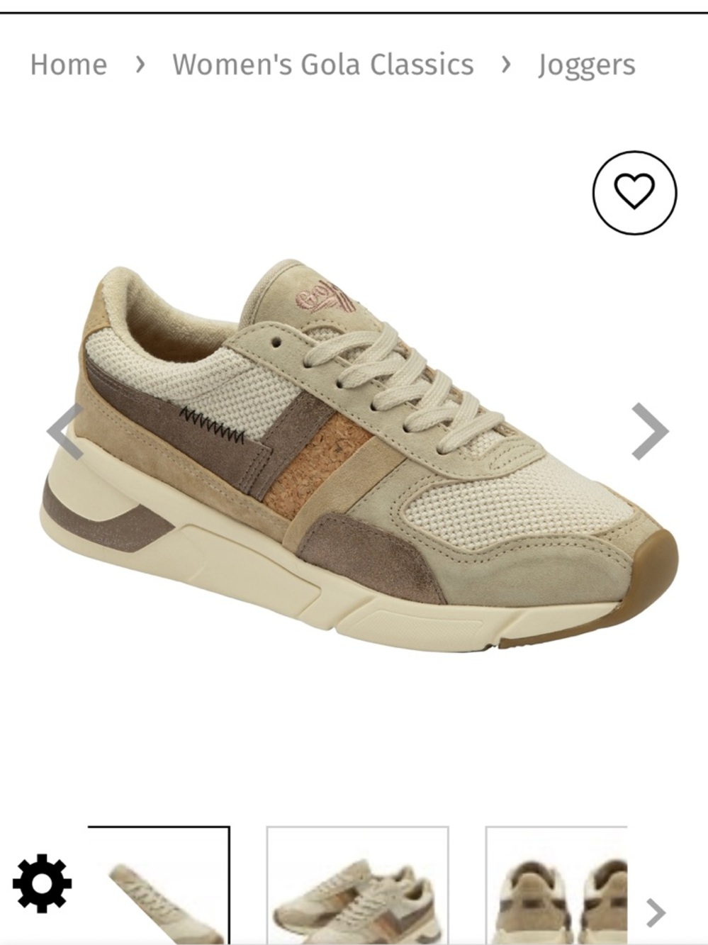 Gola Eclipse Mode sneakers in a wheat, oat, and bronze colorway |6|